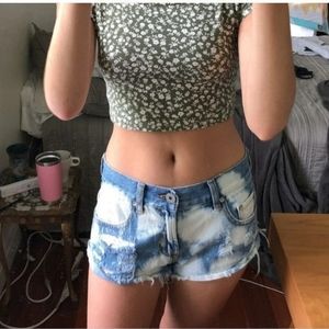 BullHead Jean Bleached Shorts Size 5